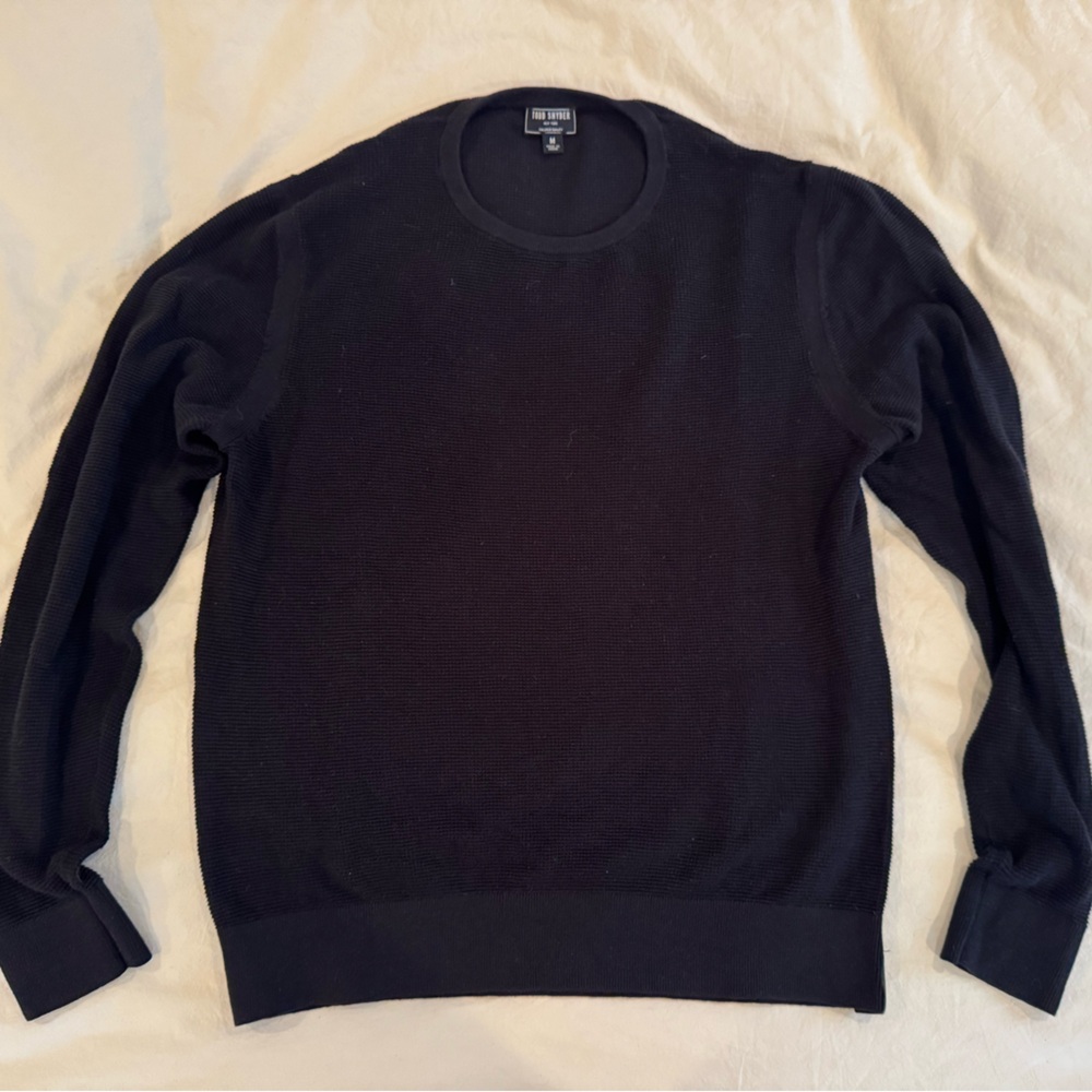 Todd Snyder Men's Black Crewneck Sweater